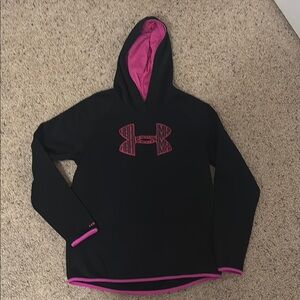 Under Armour Black and Pink Hoodie